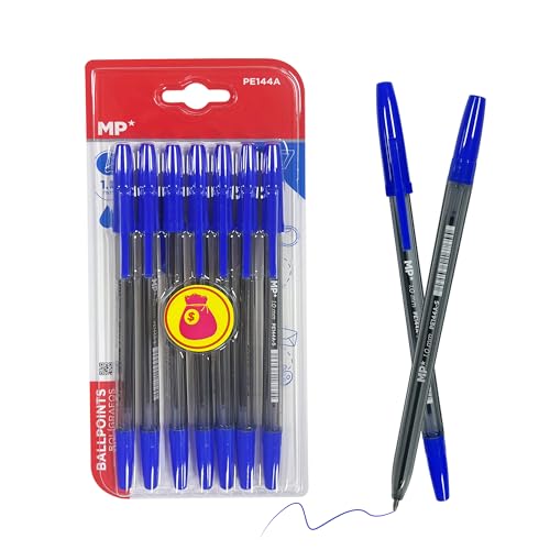 MP Stylos à bille bleu pointe moyenne 1,0 mm Blister de 7... - Fournitures Bureau Amazon France à 1.97€