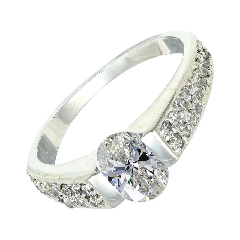 SILVERTROVE Moissanit Edelstein Ring silberplattiert für... - Maison & Cuisine Amazon Allemagne à 47.75€