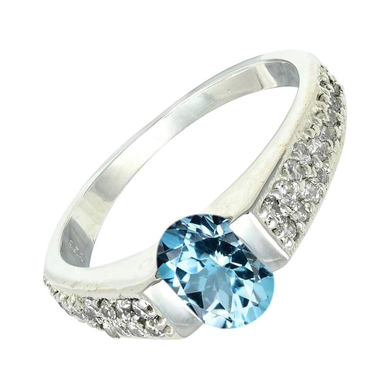 SILVERTROVE Blauer Topas Edelstein silberplattiert... - Maison & Cuisine Amazon Allemagne à 31.63€