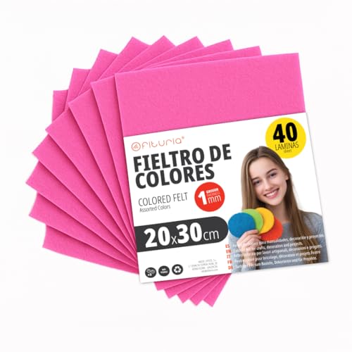 OFITURIA Bastelfilz für DIY-Projekte, Bunte Filzstoffe für... - Maison & Cuisine Amazon Allemagne à 7.49€