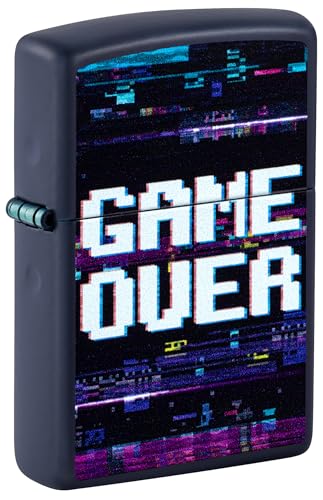 Zippo Windproof Lighter, Game Over, Navy Mat, Colour Image... - Maison & Cuisine Amazon Royaume-Uni à 23.52€