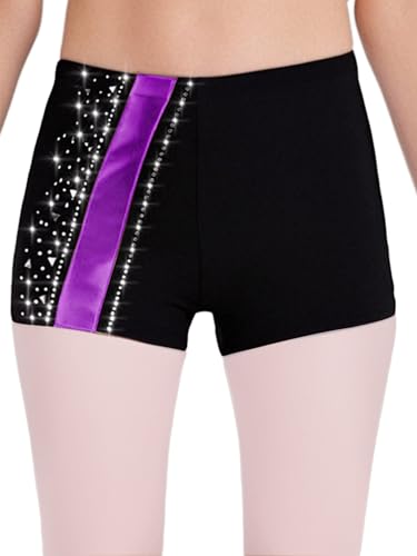 Manyakai Kids Girls Gymnastics Shorts Metallic Patchwork... - Sports & Fitness Amazon Royaume-Uni à 0.99€