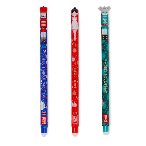 Legami - Lot de 3 stylos gel effaçables, édition Noël... - Fournitures Bureau Amazon France à 7.95€