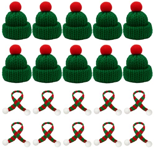 MAJOYLIFE Lot de 20 mini bonnets de Noël et écharpe, bonnet... en promo à 7€ (-30%) sur Amazon FR