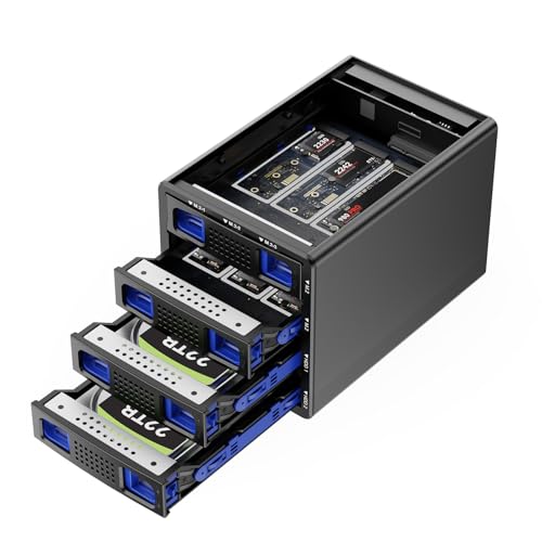 CENMATE Boîtier hybride 2 x 2,5/3,5" SATA HDD/SSD + 6 clés... - High-Tech & Électronique Amazon France à 163.92€