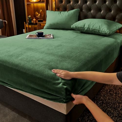Gezu Lenzuolo con angoli, 200 x 200 + 30 cm, colore: verde... - Bon plan à 20.62€