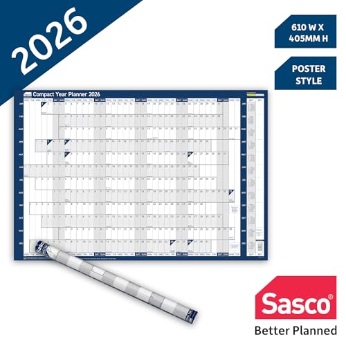 Sasco Planificateur mural compact 2026 avec stylo effaçable... - Animalerie Amazon France à 15.28€