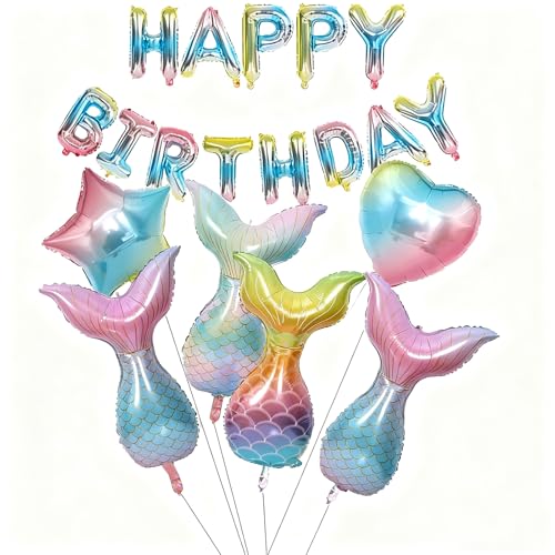 Fesnova Lot de ballons d'anniversaire au motif de sirène... - Jouets & Jeux Amazon France à 6.17€