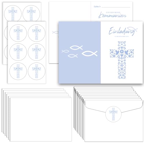 12 Einladungskarten Kommunion,Umschlag Einladungskarten... - Loisirs Créatifs Amazon Allemagne à 7.99€