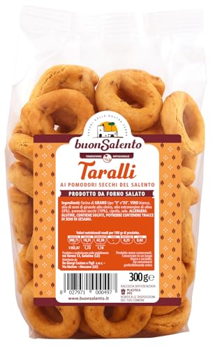 BuonSalento Taralli ai Pomodori Secchi del Salento 300g –... - Épicerie en promo à 2.59€