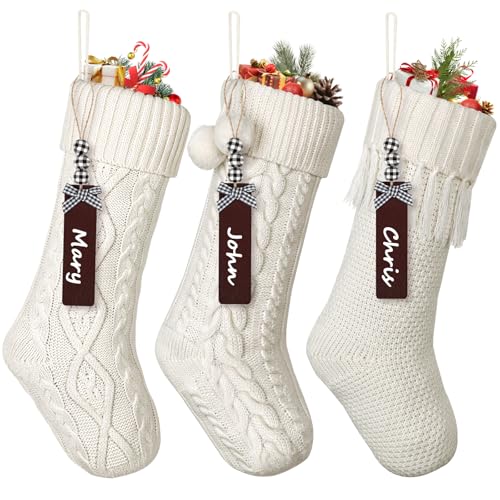 ASTNIC 3 Stück Weihnachtsstrumpf Personalisiert, 46cm Große... - Maison & Cuisine Amazon Allemagne à 3.99€