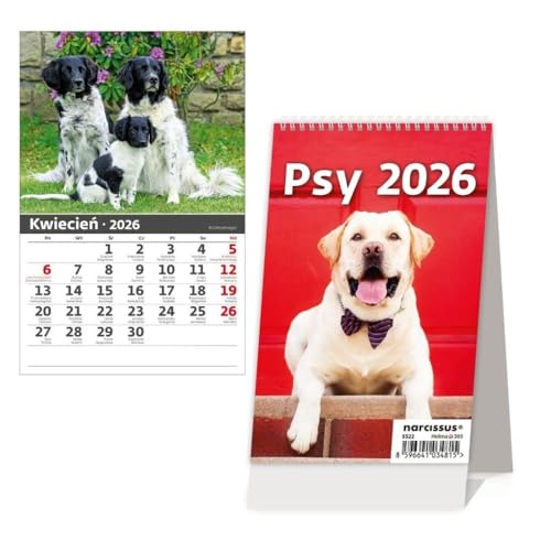 Kalendarz 2026 Biurkowy Pionowy Psy miesięczny - Fournitures Bureau Amazon Royaume-Uni à 1.70€