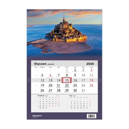 Kalendarz 2026 Jednodzielny Francja Helma Polski Kalendarz... - Fournitures Bureau Amazon Royaume-Uni à 2.23€