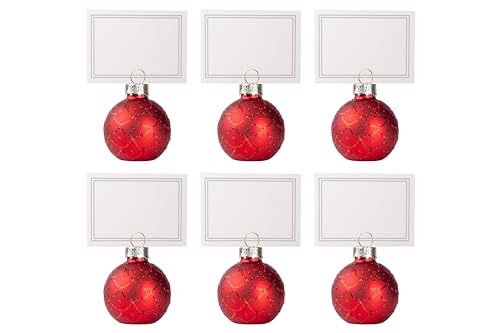 Cosy Home Lot de 6 Porte-Carte de Table en Verre, Rouge... - Maison & Cuisine en promo à 5.64€