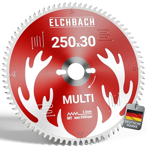 Elchbach® Multi Kreissägeblatt 250×30 mm Hartmetall - für... - Bricolage & Outils Amazon Allemagne à 24.99€