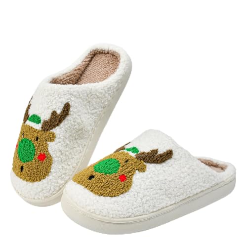 VGECEE 1 Paar Plüschige Winterpantoffeln Elch Hausschuhe... - Mode & Vêtements Amazon Allemagne à 1.99€
