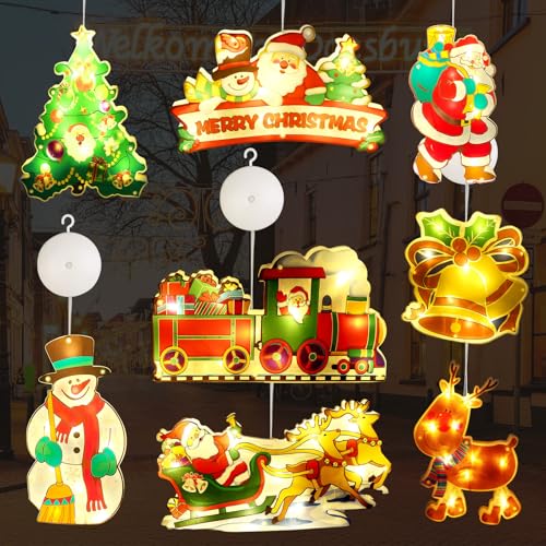 8 Stück LED Saugnapf Weihnachten Lichter, Weihnachtsbeleucht... - Maison & Cuisine Amazon Allemagne à 1.99€