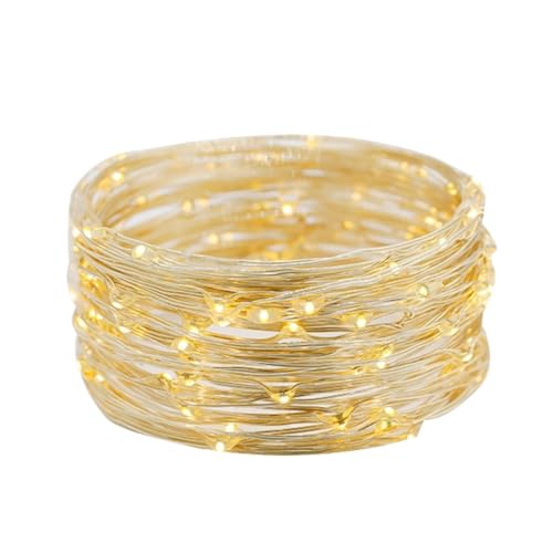 OuDiLee 100 LED Christmas Lights, 10m Connectable Warm... - Bon plan à 4.99€