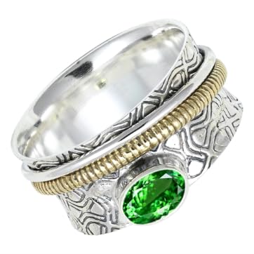 SILVERTROVE Tsavorit (Labor) Edelstein Spinner... - Bijoux & Montres en promo à 31.63€