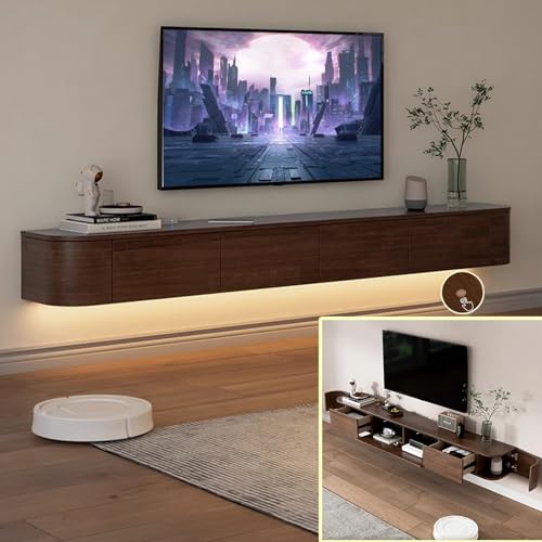 XDXINY Console multimédia TV flottante - Meuble TV mural... - High-Tech & Électronique en promo à 89.00€