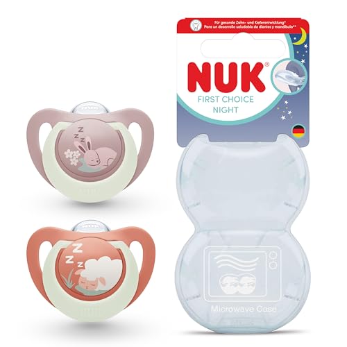 NUK First Choice Night Baby Schnuller | 0-6 Monate |... - Bébé & Puériculture en promo à 3.99€