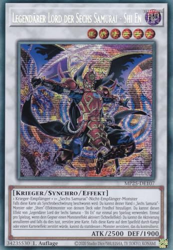 Yu-Gi-Oh! - MP25-DE107 – Legendärer Lord der Sechs Samurai... - Jeux Vidéo & Consoles en promo à 1.00€