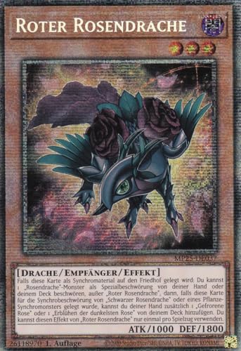 Yu-Gi-Oh! – MP25-DE037 – Roter Rosendrache – Starlight Rare... - Maison & Cuisine Amazon Allemagne à 3.24€