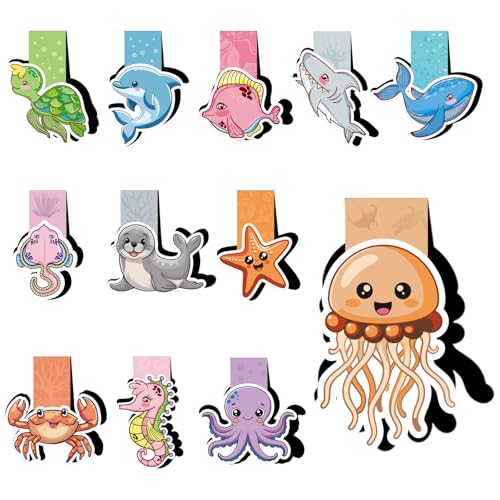 Lot de 12 marque-pages magnétiques pour enfants, animaux... - Jouets & Jeux en promo à 5.82€