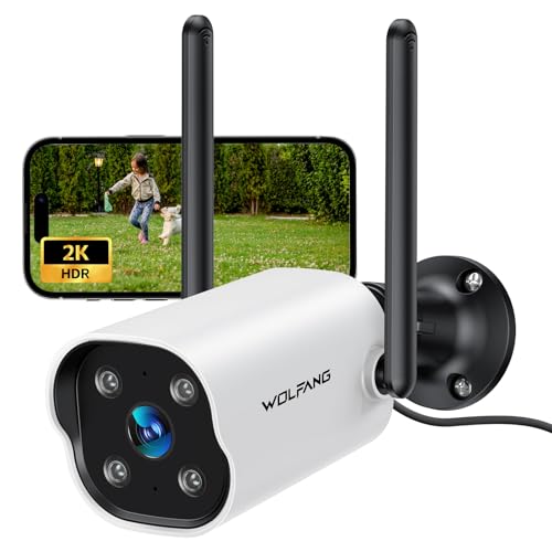 WOLFANG 2K Caméra Surveillance WiFi Exterieure, Camera... - High-Tech & Électronique Amazon France à 19.99€