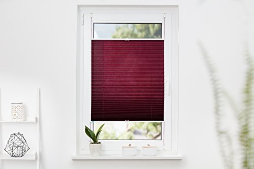 K-Home Klemmfix-Plissee 55 x 210 cm (B x L) Bordeaux... - Home & Kitchen Amazon Germany à 16.55€