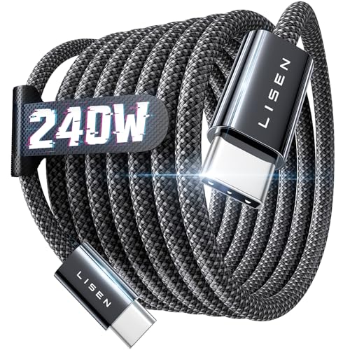 LISEN 240W Cable USBC Charge Rapide, 3m PD 5A Cable USB C... en promo sur Amazon