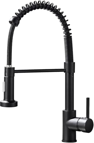 Hbronzeshower Robinet de cuisine noir avec double... - Maison & Cuisine Amazon France à 41.04€
