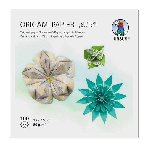 Ursus 2298 55 04 - Papier origami "Fleurs", bleu/vert, 100... en promo à 7,55€ (-35%) sur Amazon FR