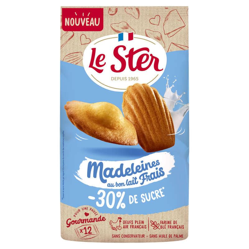 Le Ster Madeleines au lait frais x12 300g - Épicerie en promo à 2.89€