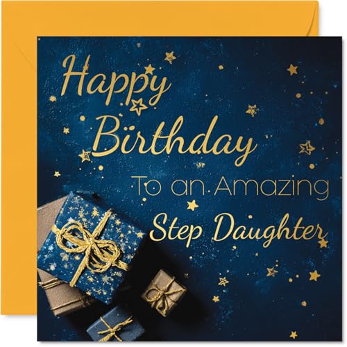 Gold Step Daughter Birthday Card - Golden Gifts - Happy... - Nouvelle promo Amazon à 1.91€