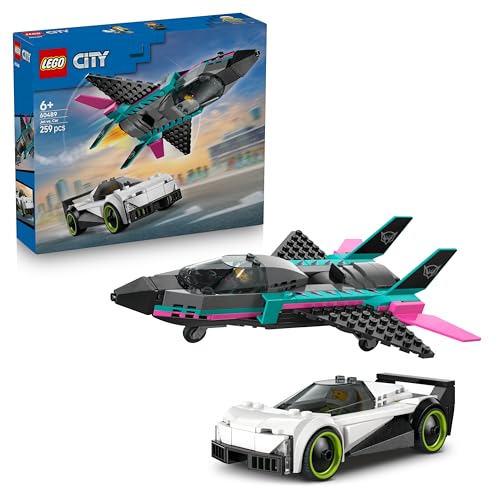 LEGO City Le Jet Contre la Voiture - Jeu de Construction... - Jouets & Jeux Amazon France à 19.91€