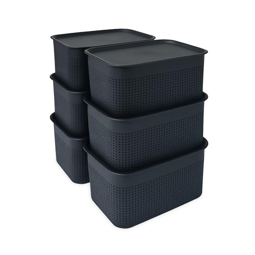 Relaxdays Aufbewahrungsbox 6er Set, mit Deckel... - Home & Kitchen Amazon Germany à 19.99€