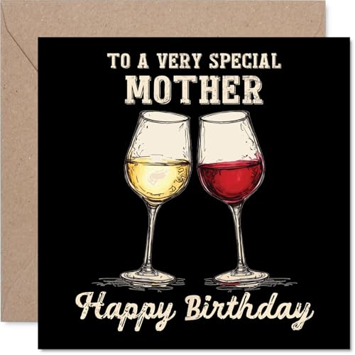 Mother Birthday Card - Bday Wine - Happy Birthday Card for... - Auto & Moto Amazon Royaume-Uni à 2.15€
