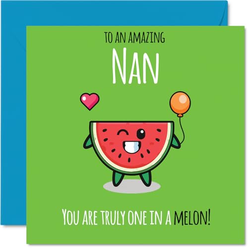 Nan Birthday Card - One In A Melon - Happy Birthday Card... - Auto & Moto Amazon Royaume-Uni à 1.94€