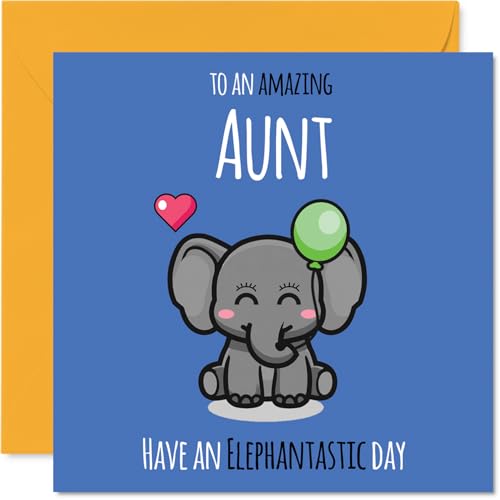 Aunt Birthday Card - Have An Elephantastic Day - Happy... - Auto & Motorcycle Amazon UK à 2.32€