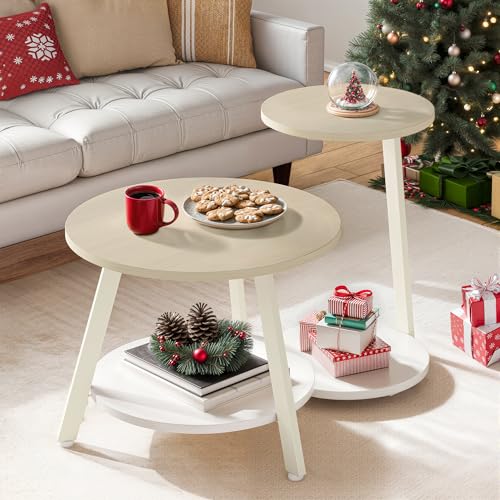 YITAHOME Lot de 2 Tables Basses Rondes, Tables Basses... en promo à 39,99€ (-38%) sur Amazon FR