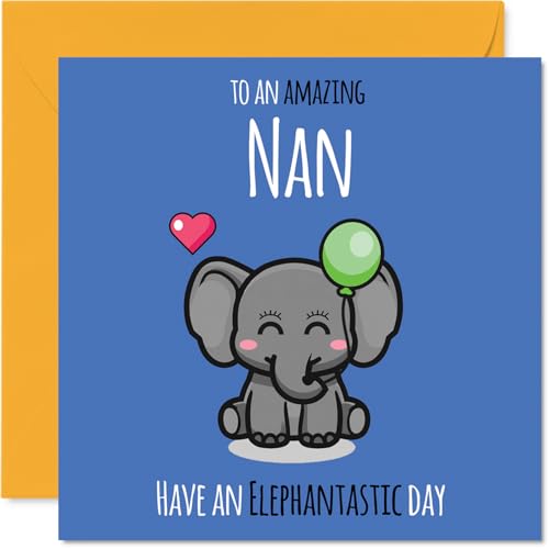 Nan Birthday Card - Have An Elephantastic Day - Happy... - Auto & Moto Amazon Royaume-Uni à 2.58€