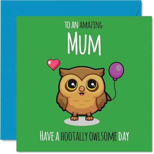 Mum Birthday Card - Hootally Owlsome - Happy Birthday Card... - Auto & Moto Amazon Royaume-Uni à 2.61€