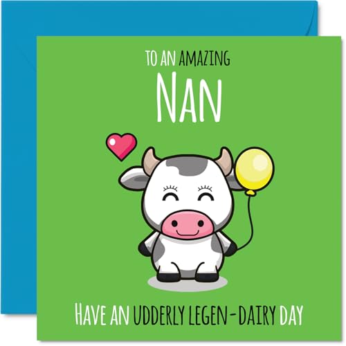Nan Birthday Card - Udderly Legen-Dairy - Happy Birthday... - Auto & Moto en promo à 1.97€