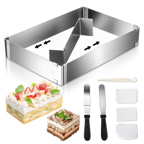 AiQInu Backrahmen Rechteckig Verstellbar, Backrahmen Eckig... - Deal du jour à 11.04€