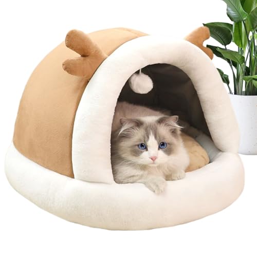 Qoukonao Cat Cave - Warm Cat Bed Covered Pet Nest... - Animalerie Amazon Royaume-Uni à 2.59€