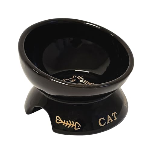 Nobby Golden Cat Ceramic Bowl Raised Black Diameter 13.5 x... - High-Tech & Électronique en promo à 8.93€