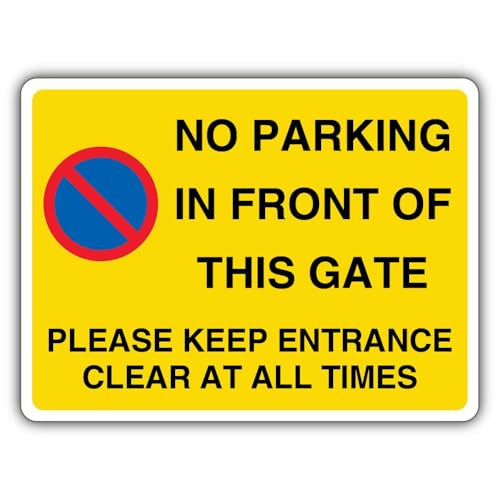 V Safety No Parking In Front Of This Gate - Señal de... - Fournitures Bureau Amazon Espagne à 37.57€