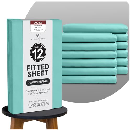 "GC GAVENO CAVAILIA Easy Care Deep Fitted Sheets Double Bed... - Maison & Cuisine Amazon Royaume-Uni à 10.49€