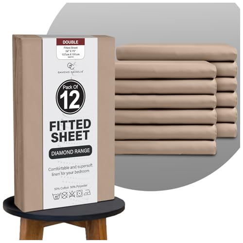 "GC GAVENO CAVAILIA Easy Care Deep Fitted Sheets Double Bed... - Maison & Cuisine Amazon Royaume-Uni à 10.49€